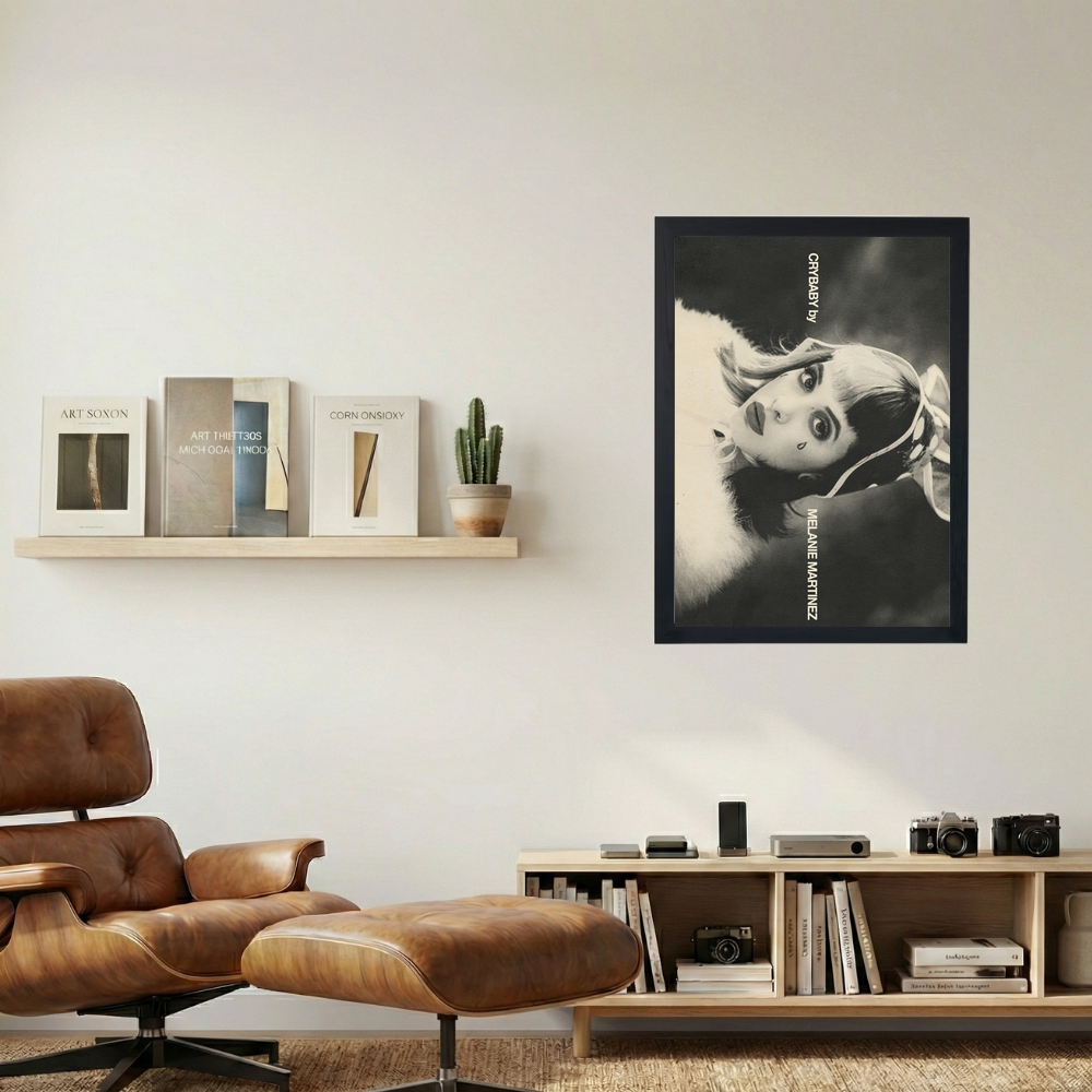 Melanie Martinez 'Cry Baby' B&W Poster - Mockup 1