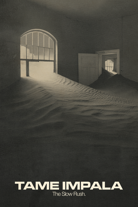 Tame Impala 'The Slow Rush' B&W Poster