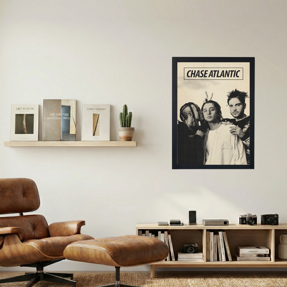 Chase Atlantic 'Crew' B&W Poster - Mockup 1