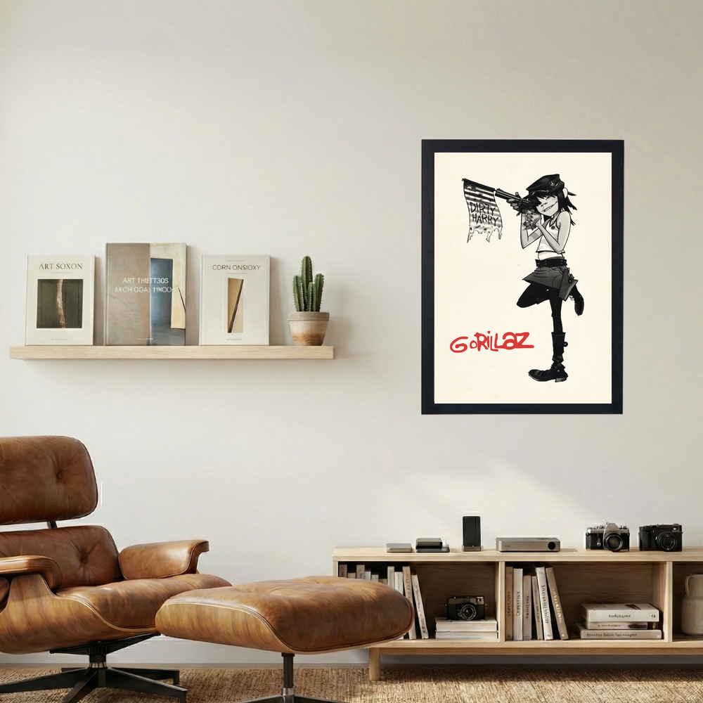 Gorillaz 'Dirty Harry' Poster - Mockup 1
