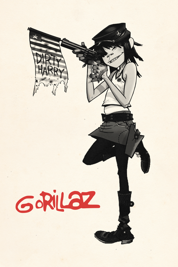 Gorillaz 'Dirty Harry' Poster