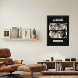 Gorillaz 'Humanz' B&W Poster - Mockup 1