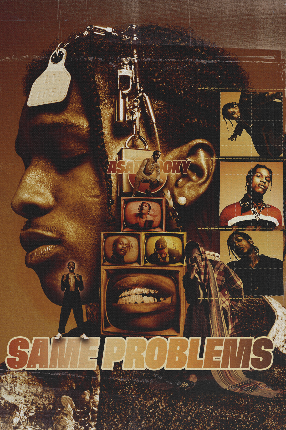A$AP Rocky 'Same Problems' Collage Poster