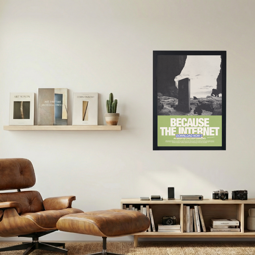 Childish Gambino 'Because The Internet' Poster V3 - Mockup 1