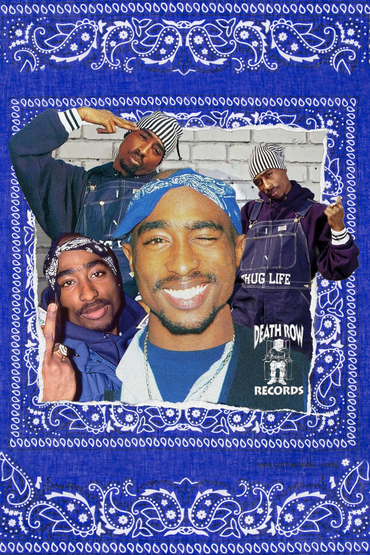 Tupac 'Paisley Gangsta Blue' Poster