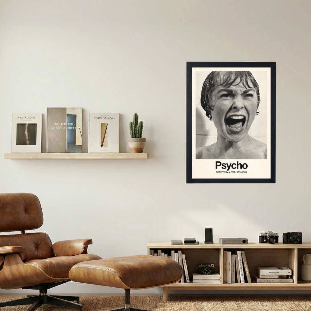 Psycho By Alfred Hitchcock Poster V2 - Mockup 1