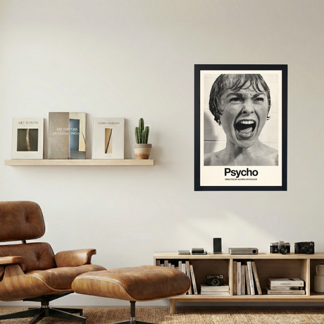 Psycho By Alfred Hitchcock Poster V2 - Mockup 1