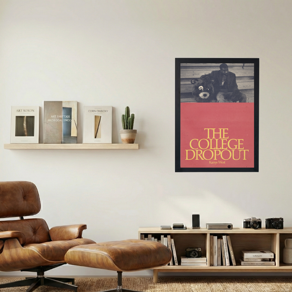 Kanye West 'The College Dropout' Poster - Mockup 1