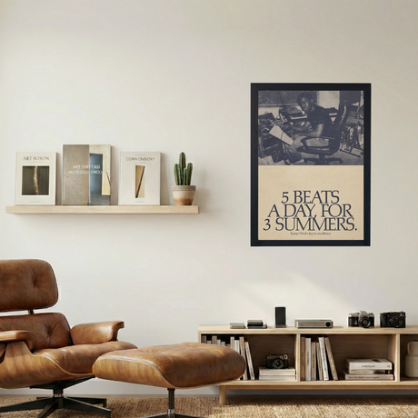 Kanye West '5 Beats A Day For 3 Summers' Poster - Mockup 1