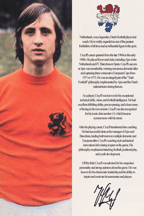 Johan Cruyff 'Biography' Poster