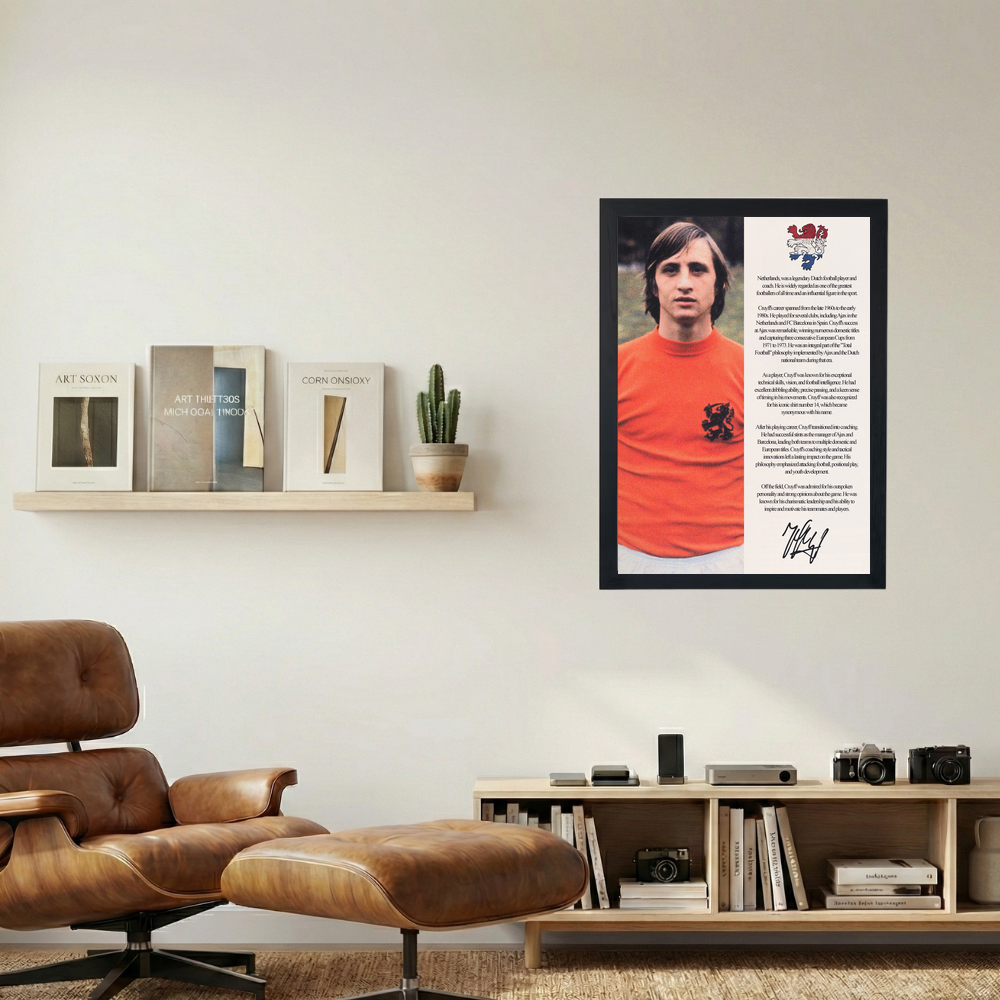 Johan Cruyff 'Biography' Poster - Mockup 1