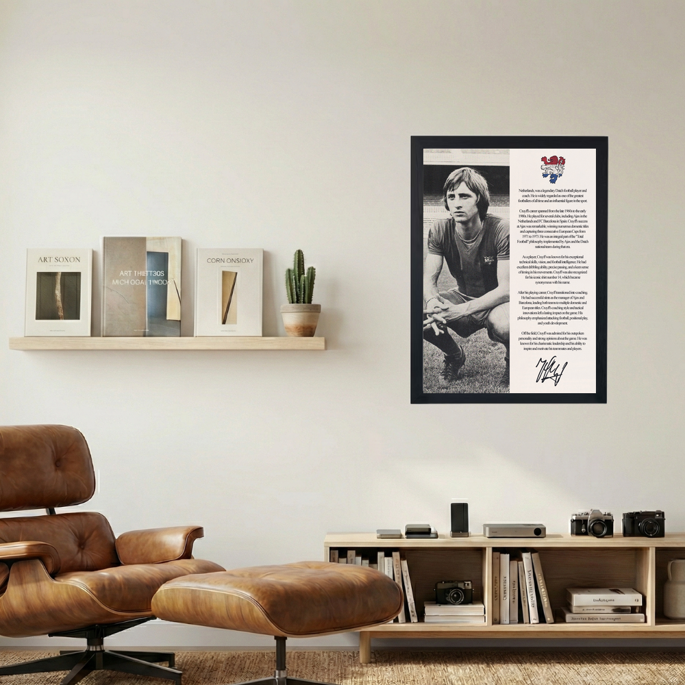 Johan Cruyff 'Biography' Poster V2 - Mockup 1