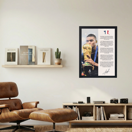 Kylian Mbappe 'Biography' Poster - Mockup 1