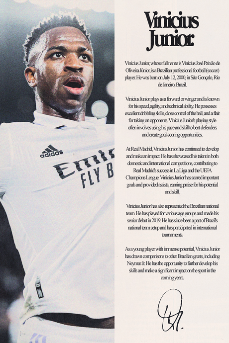 Vinicius Junior 'Biography' Poster