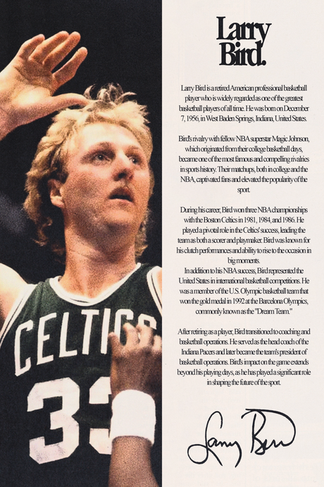 Larry Bird 'Biography' Poster