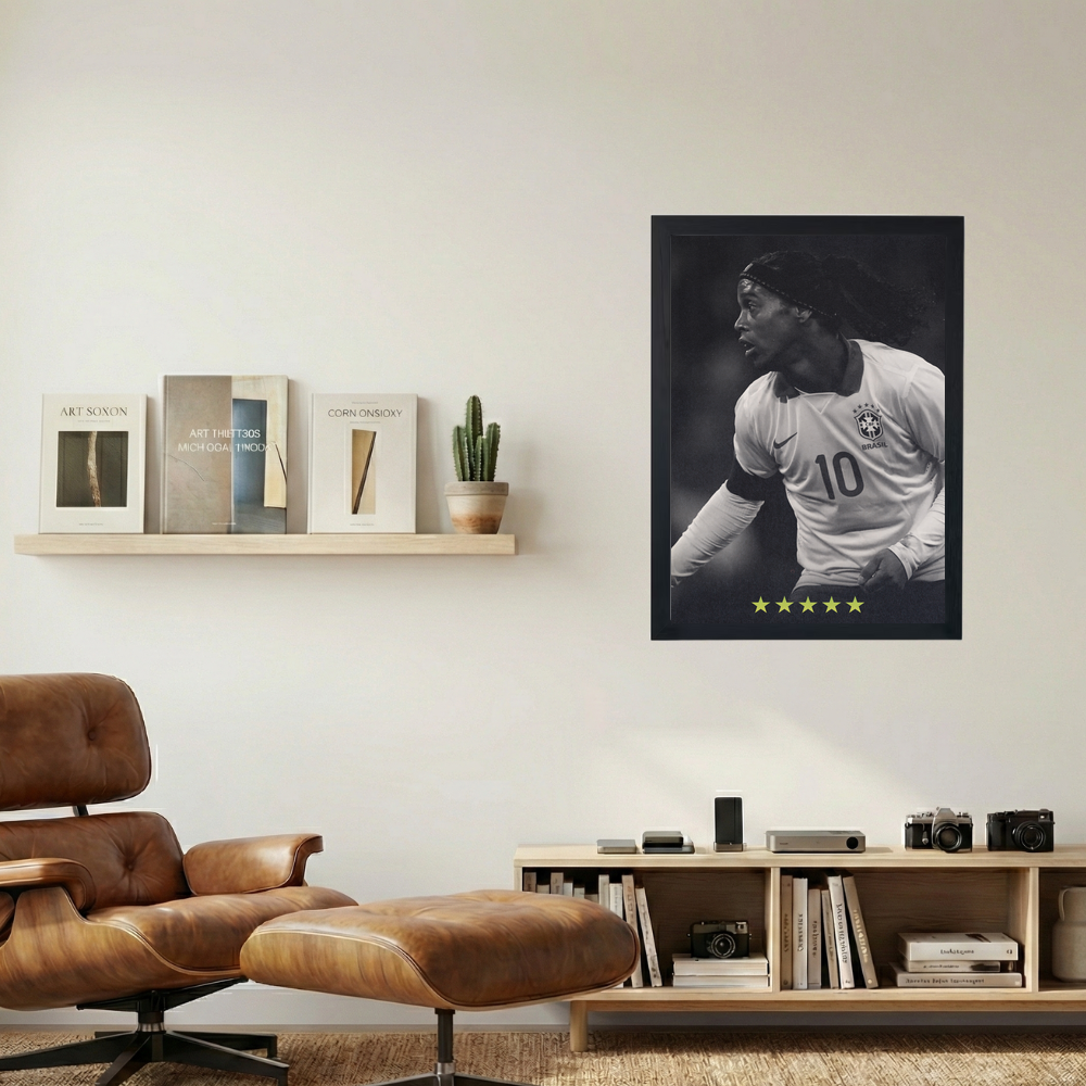 Ronaldinho 'O Bruxo' Poster - Mockup 1
