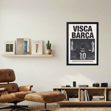 Visca Barca x Messi Poster - Mockup 1