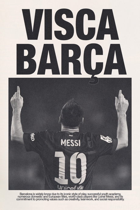 Visca Barca x Messi Poster