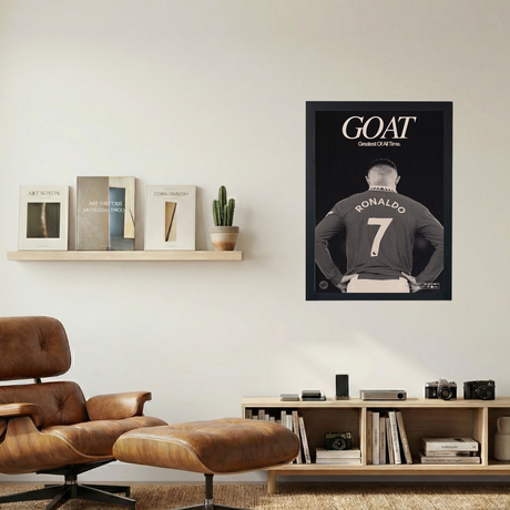 Cristiano Ronaldo 'GOAT' Poster - Mockup 1