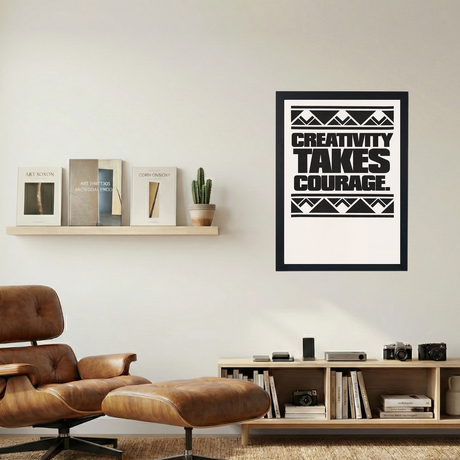 'Creativity Takes Courage' Poster - Mockup 1