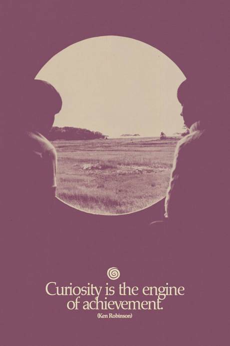 'Curiosity Is The Engine' Poster - Mockup 1