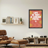 'Life Is Not Linear' Poster - Mockup 1