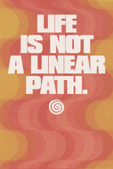 'Life Is Not Linear' Poster - Mockup 1