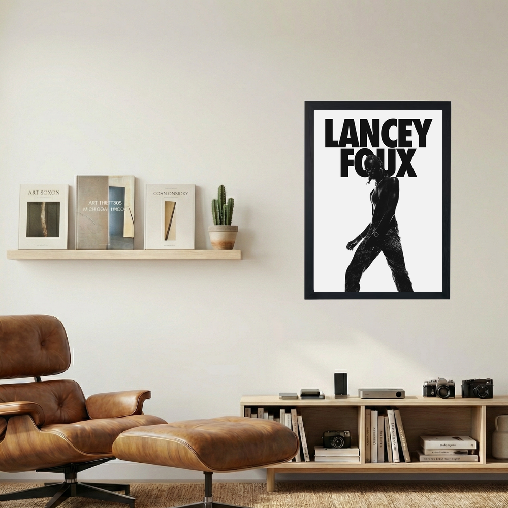 Lancey Foux B&W Poster - Mockup 1
