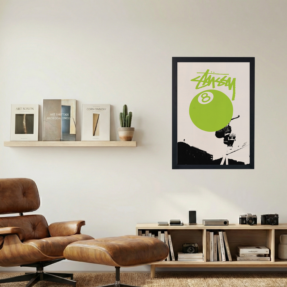 Stssy 'Sk8-Ball' Poster - Mockup 1