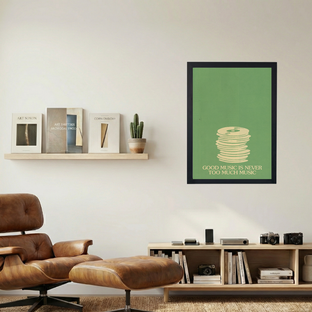 Never Too Much Music' Poster - Mockup 1