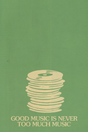 Never Too Much Music' Poster