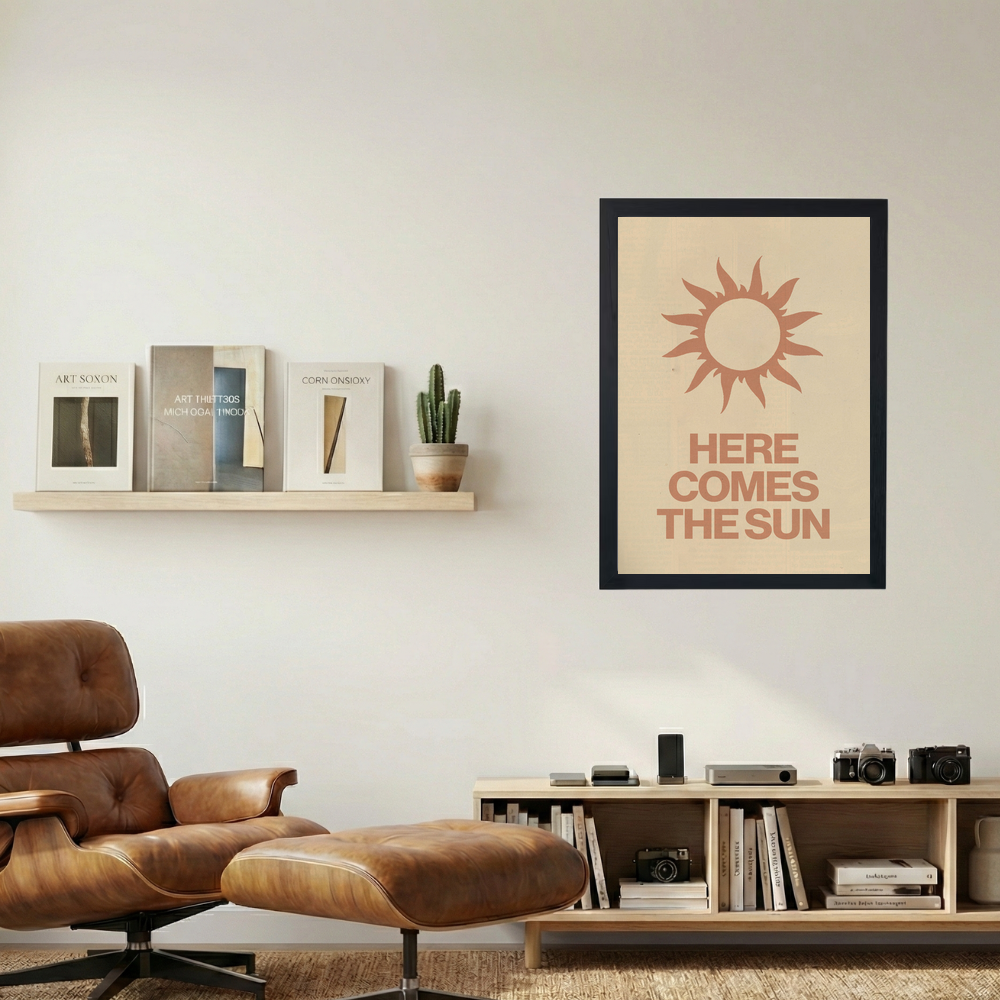 Here Comes The Sun' Poster - Mockup 1