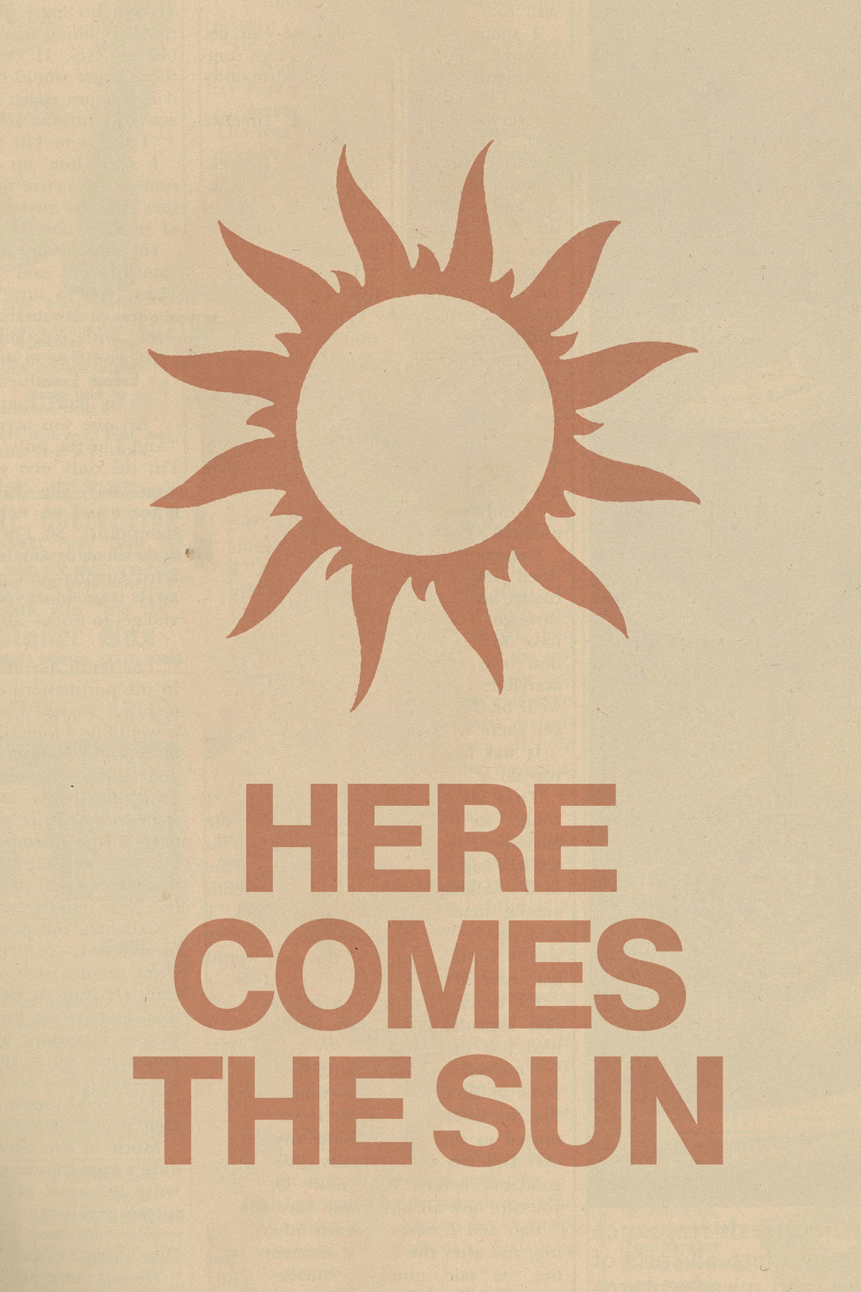 Here Comes The Sun' Poster