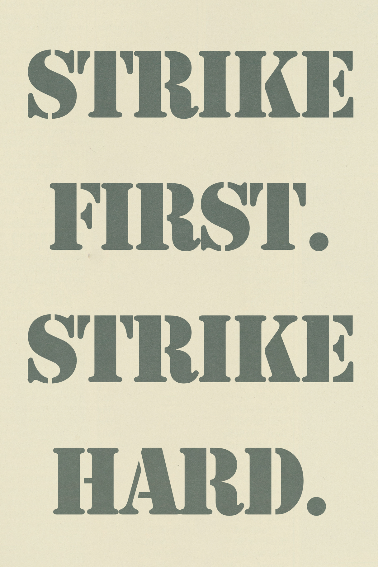 Strike First' Poster - Mockup 1