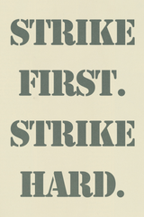 Strike First' Poster - Mockup 1