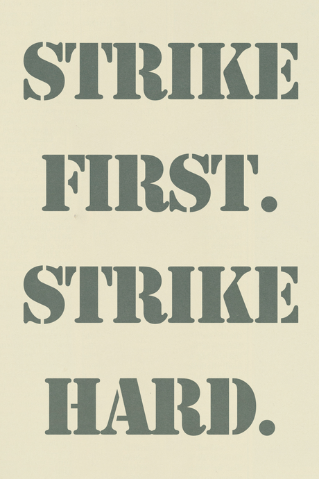 Strike First' Poster - Mockup 1