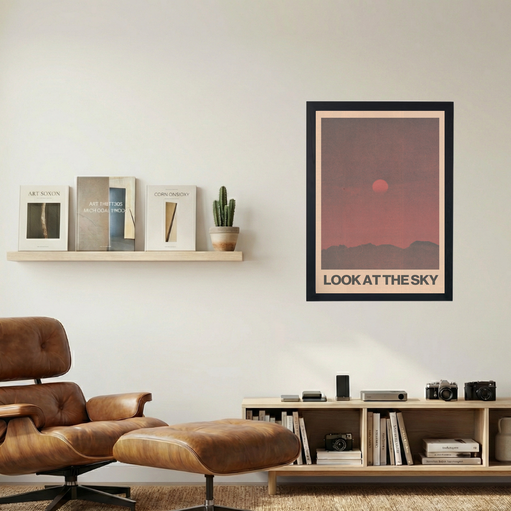 Look At The Sky' Poster - Mockup 1