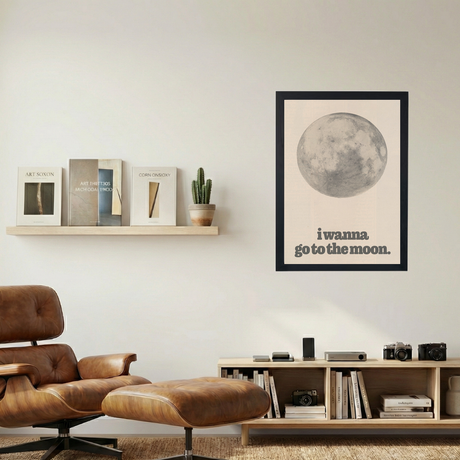 Go To The Moon' Poster - Mockup 1