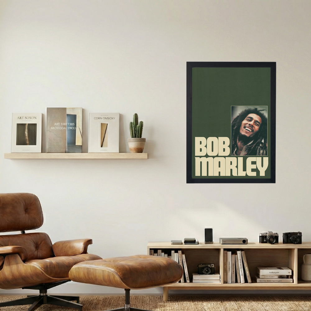 Bob Marley 'Be Happy' Poster - Mockup 1
