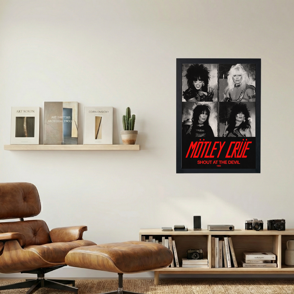 Mtley Cre 'Shout At The Devil' Poster V2 - Mockup 1