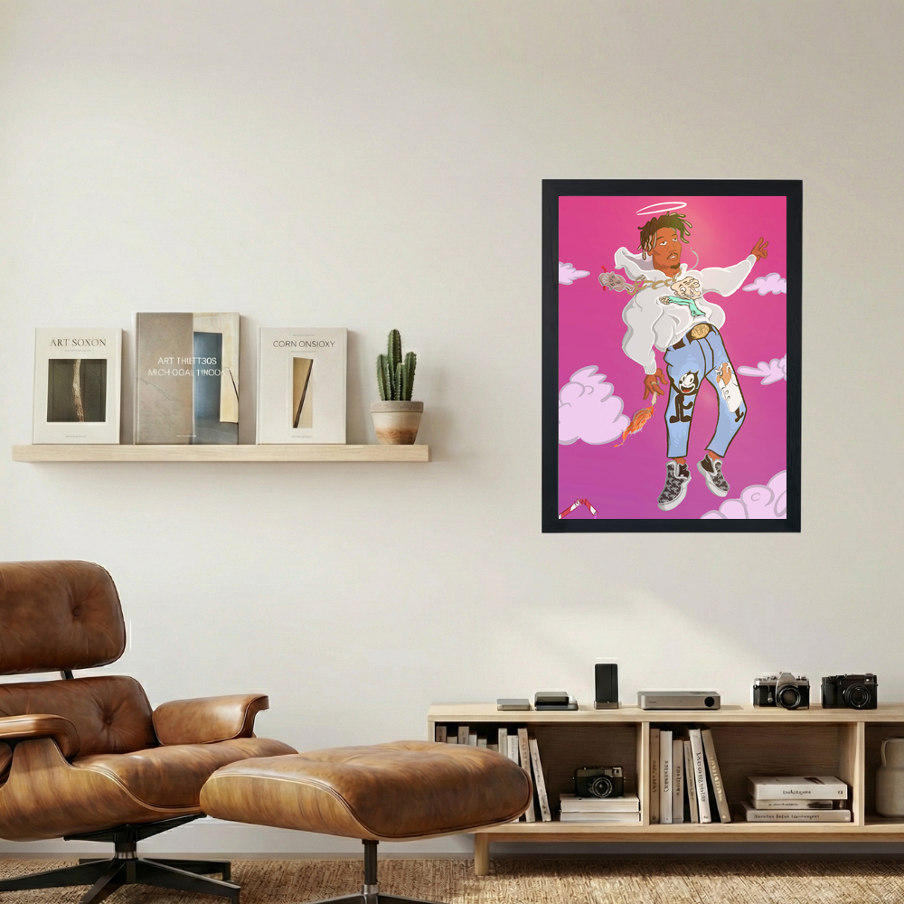 Juice Wrld 'Floating & Geeking' Poster - Mockup 1