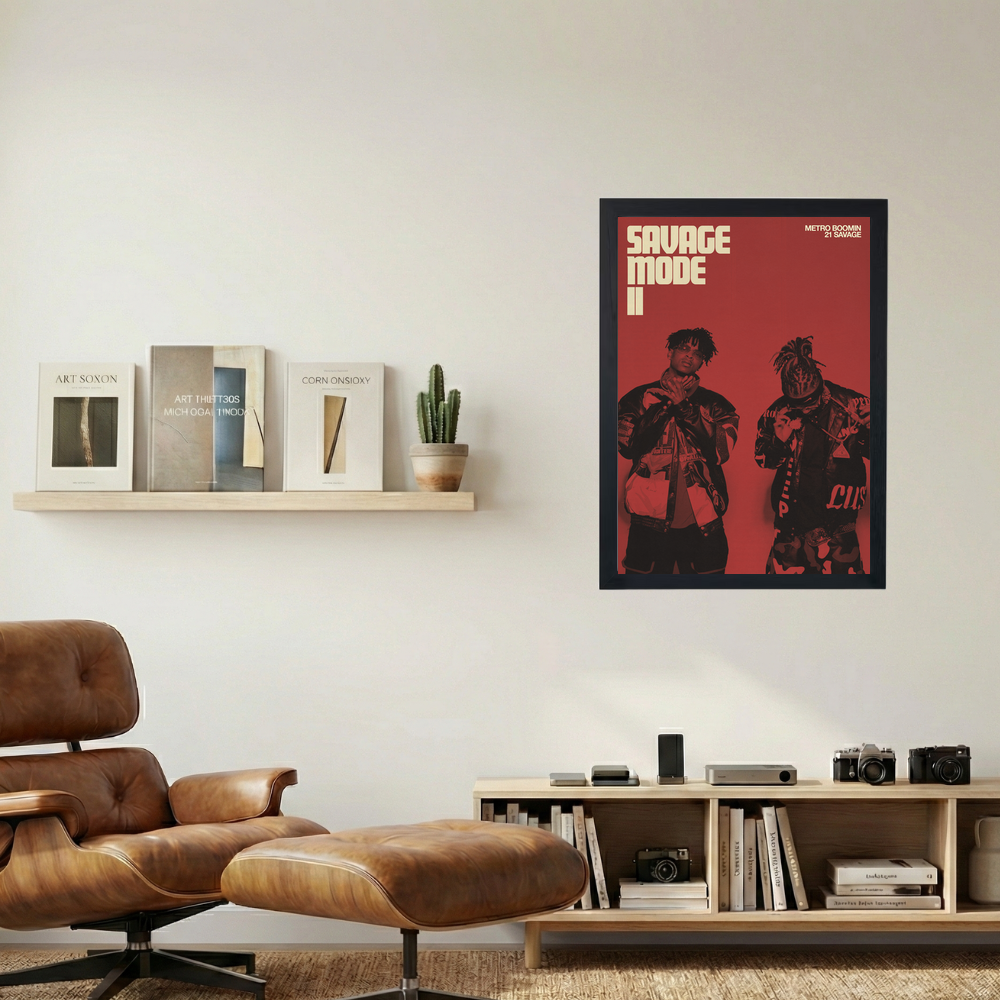 21 Savage x Metro Boomin 'Savage Mode II' Poster - Mockup 1
