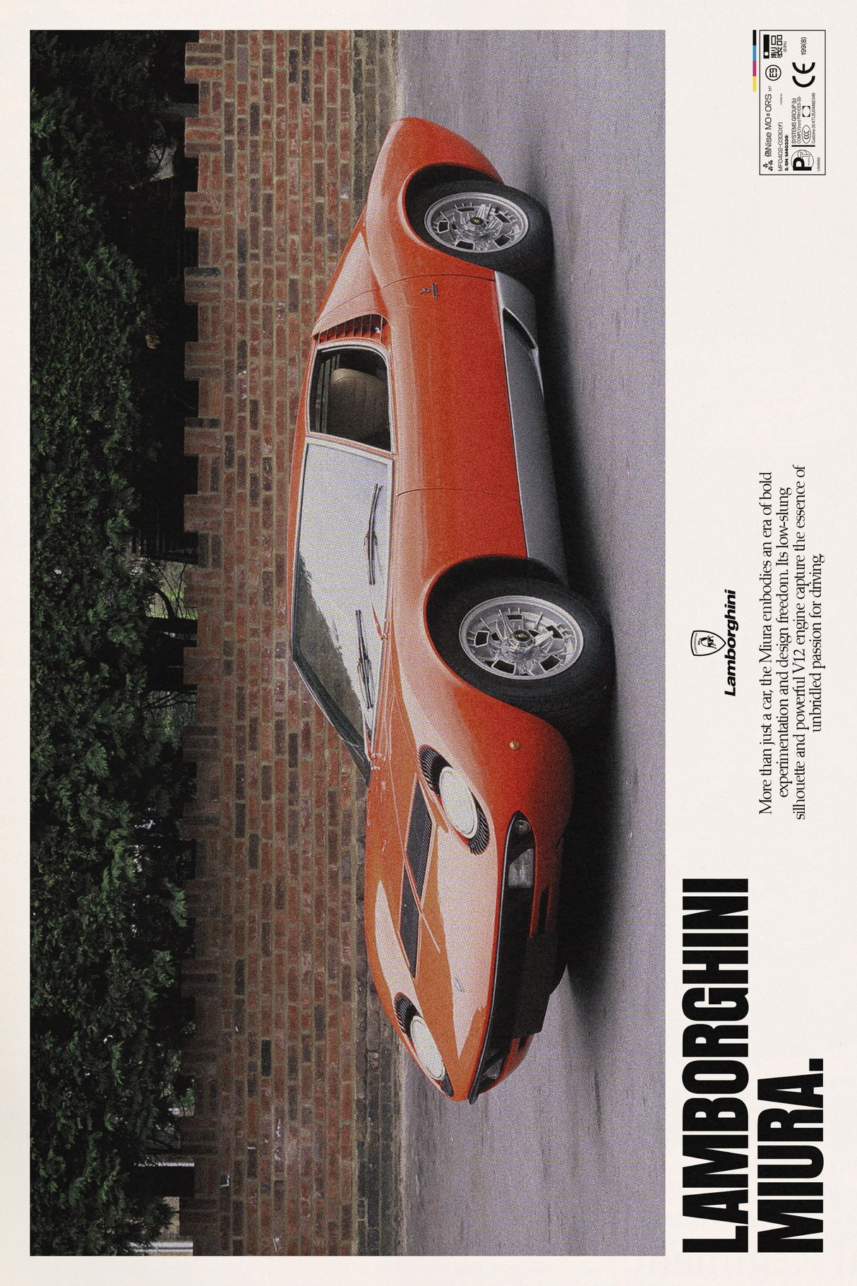 Lamborghini Miura Poster