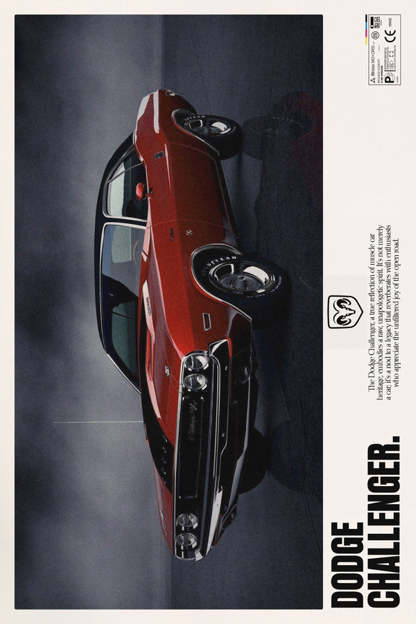 Vintage Dodge Challenger Poster