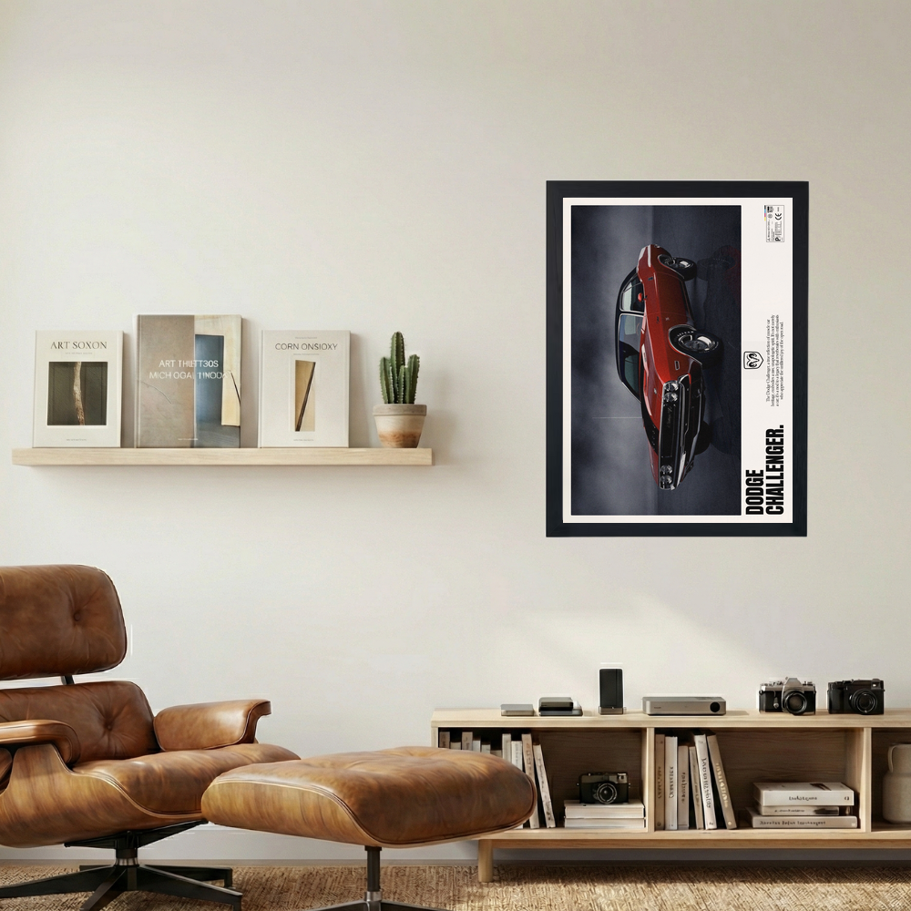 Vintage Dodge Challenger Poster - Mockup 1