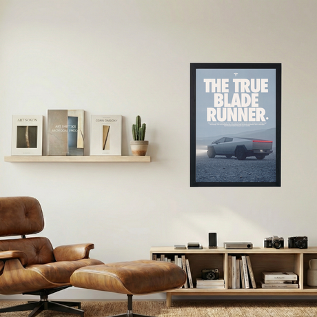 Tesla Cybertruck 'True Blade Runner' Poster - Mockup 1