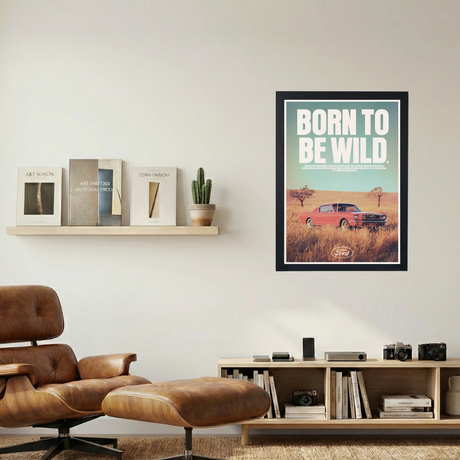 Mustang 'Born To Be Wild' Poster - Mockup 1
