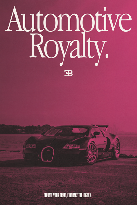 Bugatti 'Automotive Royalty' Poster - Mockup 1