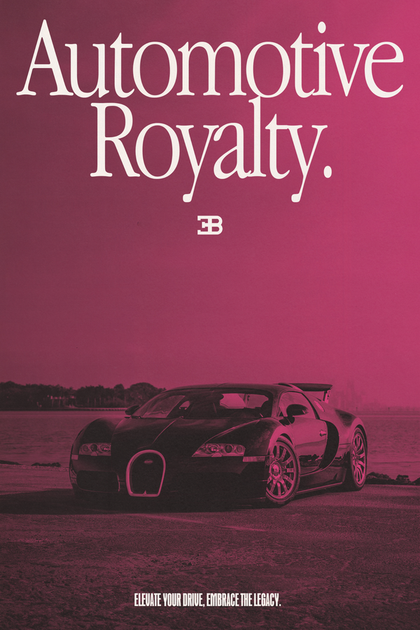 Bugatti 'Automotive Royalty' Poster - Mockup 1