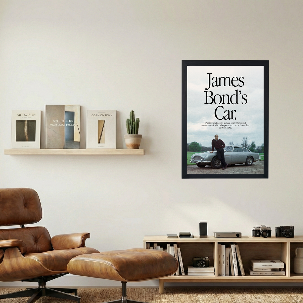 Aston Martin 'James Bond's Car' Poster - Mockup 1